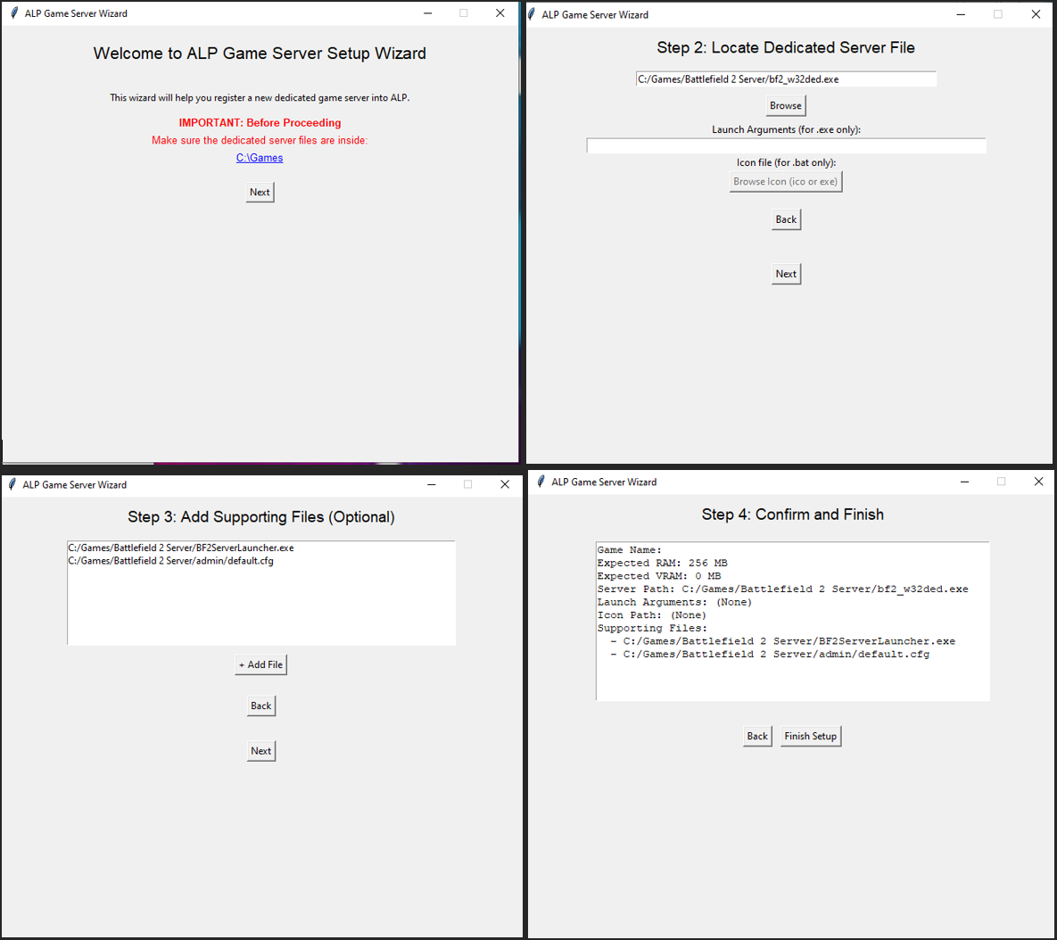 Add Game Servers GUI